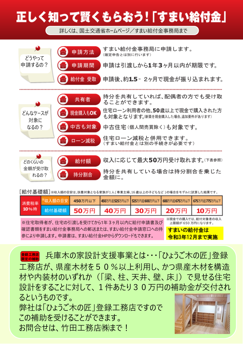 県産木材の新築住宅で最大240万円の補助 竹田工務店